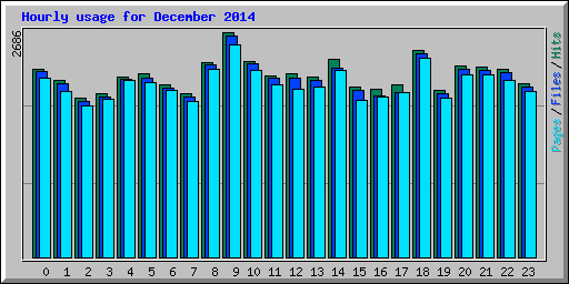 Hourly usage for December 2014