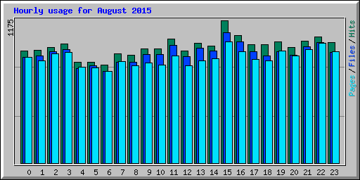 Hourly usage for August 2015