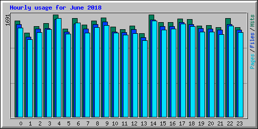 Hourly usage for June 2018