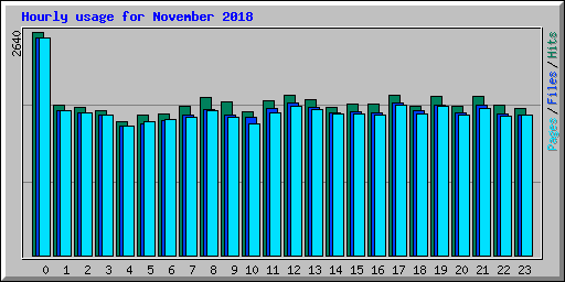 Hourly usage for November 2018