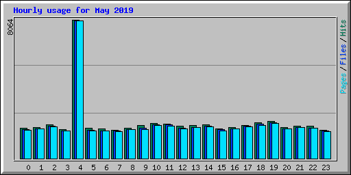 Hourly usage for May 2019