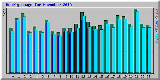 Hourly usage for November 2019