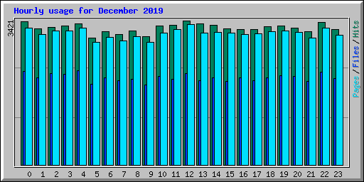 Hourly usage for December 2019