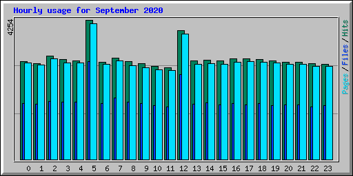 Hourly usage for September 2020