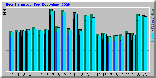 Hourly usage for December 2020