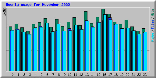 Hourly usage for November 2022