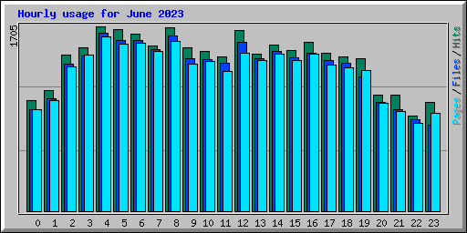Hourly usage for June 2023