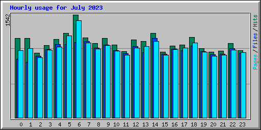 Hourly usage for July 2023
