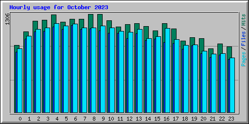 Hourly usage for October 2023
