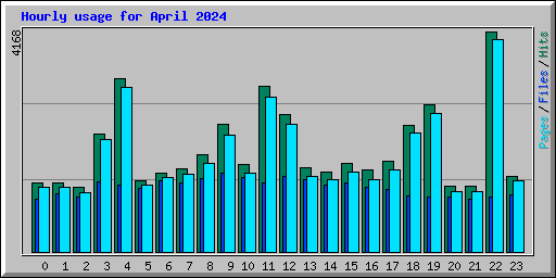 Hourly usage for April 2024