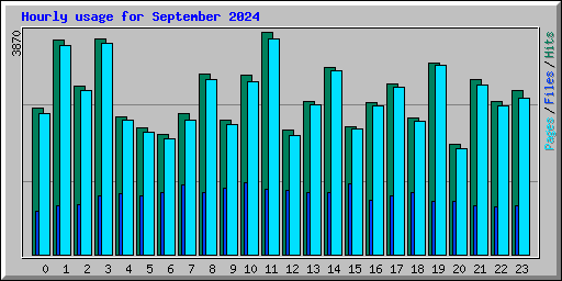Hourly usage for September 2024